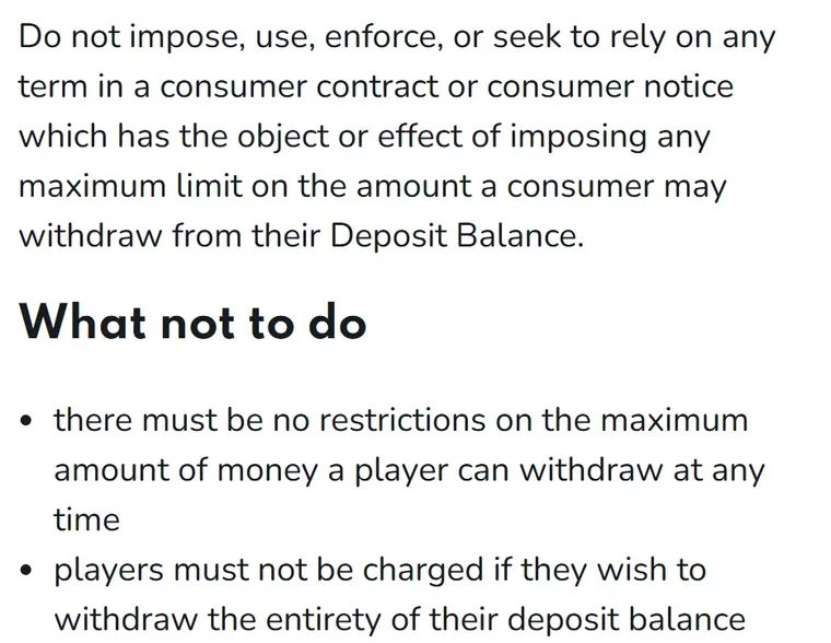 High withdrawal limit casinos UK: Gambling Commission guidance, no maximum limit on the amount a consumer may withdraw from their deposit balance